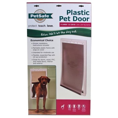 PET SAFE Pet Door, 16 in W, 2714 in H, Plastic, White PPA00-10961